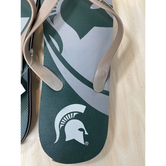 Michigan State Spartans NCAA Men's Flip Flops Team Logo NWT Various Sizes Unisex - Picture 4 of 6